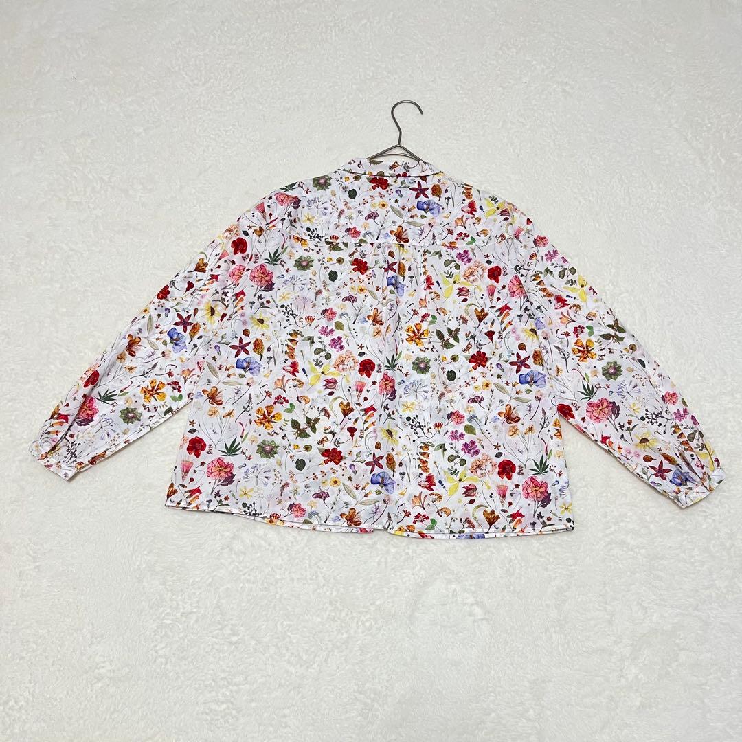 シャワーパーティー リバティ花柄　長袖ブラウス 綿100 % 春　美品
