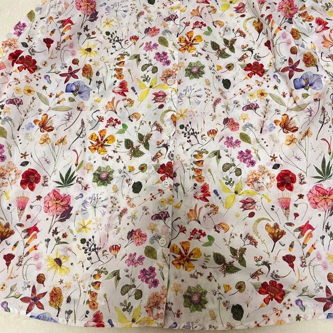 シャワーパーティー リバティ花柄　長袖ブラウス 綿100 % 春　美品