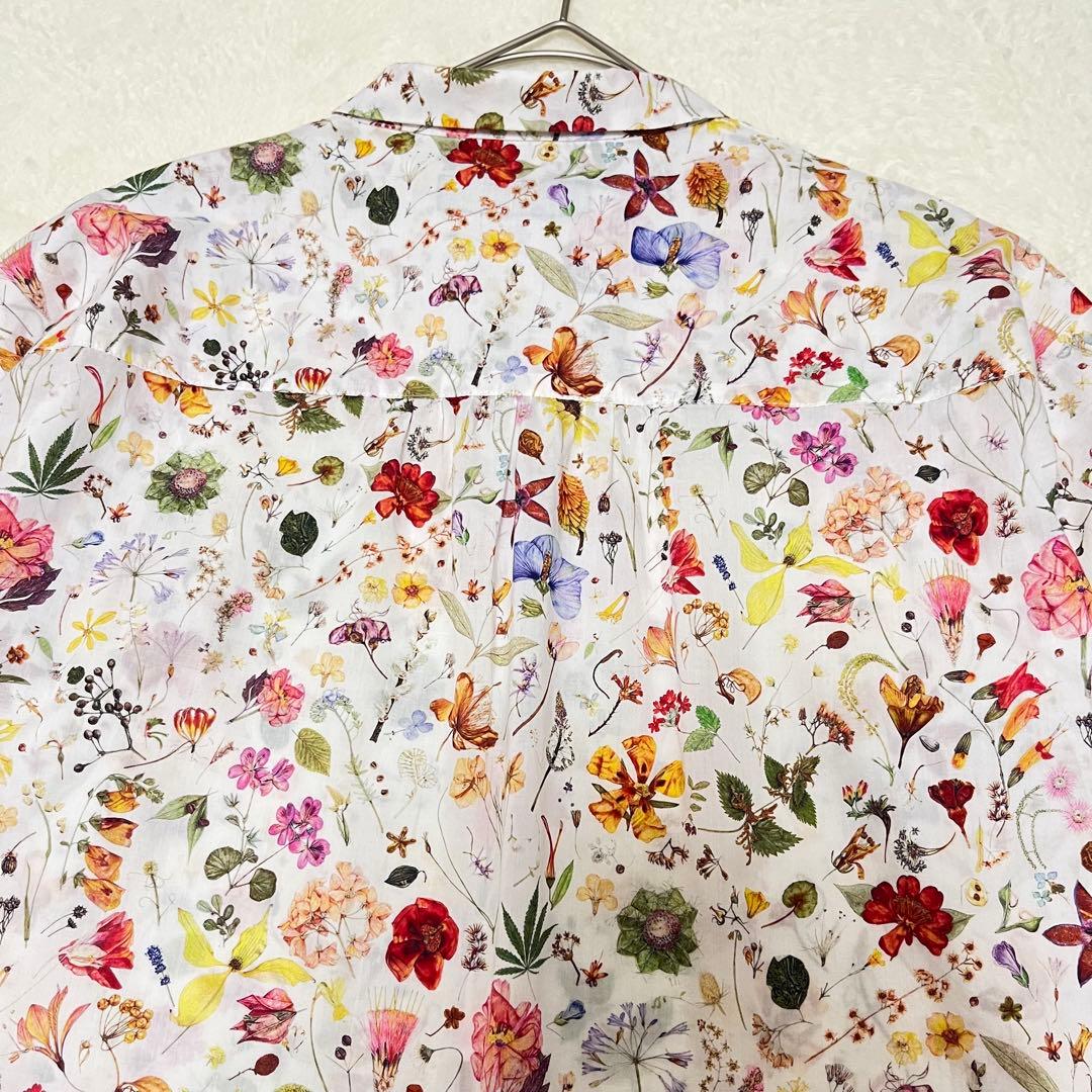 シャワーパーティー リバティ花柄　長袖ブラウス 綿100 % 春　美品
