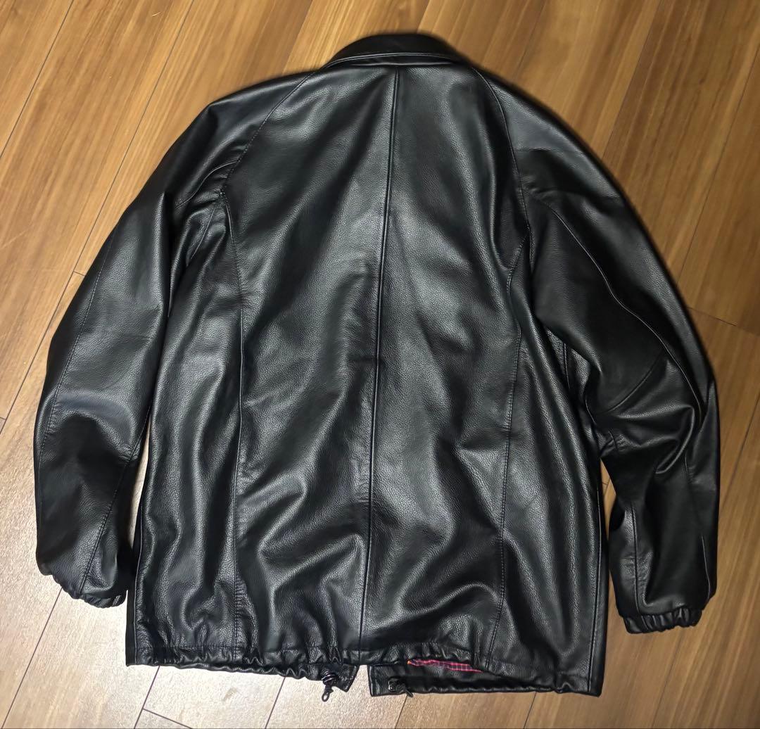 本革　牛革　レザーコーチジャケット　サイズ42極美品　XL〜XXLサイズ程度