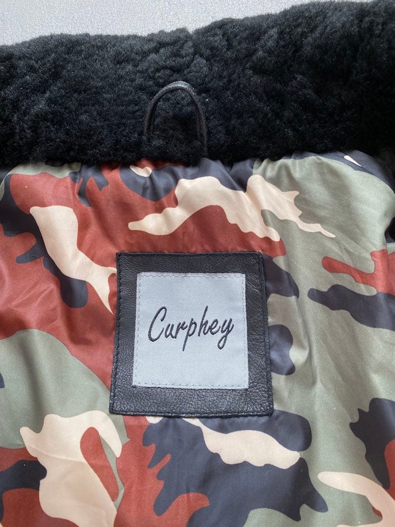 Curphey レザー ジャケット 迷彩裏地