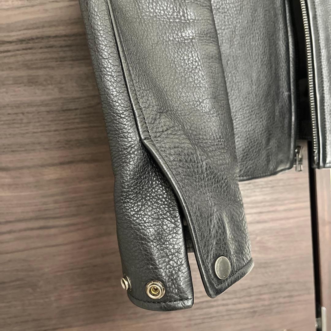 値下げ！COACH レザーシングルライダースジャケット S 黒