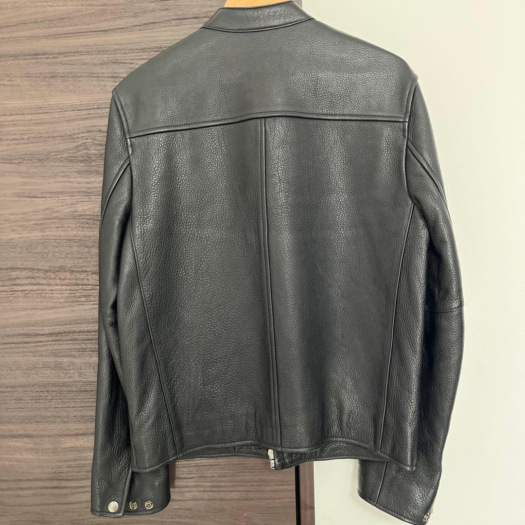 値下げ！COACH レザーシングルライダースジャケット S 黒