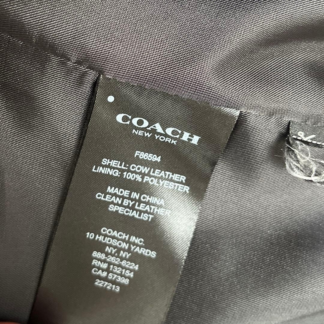 値下げ！COACH レザーシングルライダースジャケット S 黒