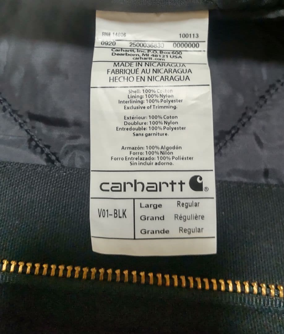 Carhartt ダックベスト L ブラック 美品 カーハート