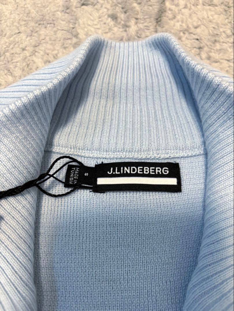 ★新品 J.LINDEBERG ゴルフセーター モックネック ハーフジップアップ