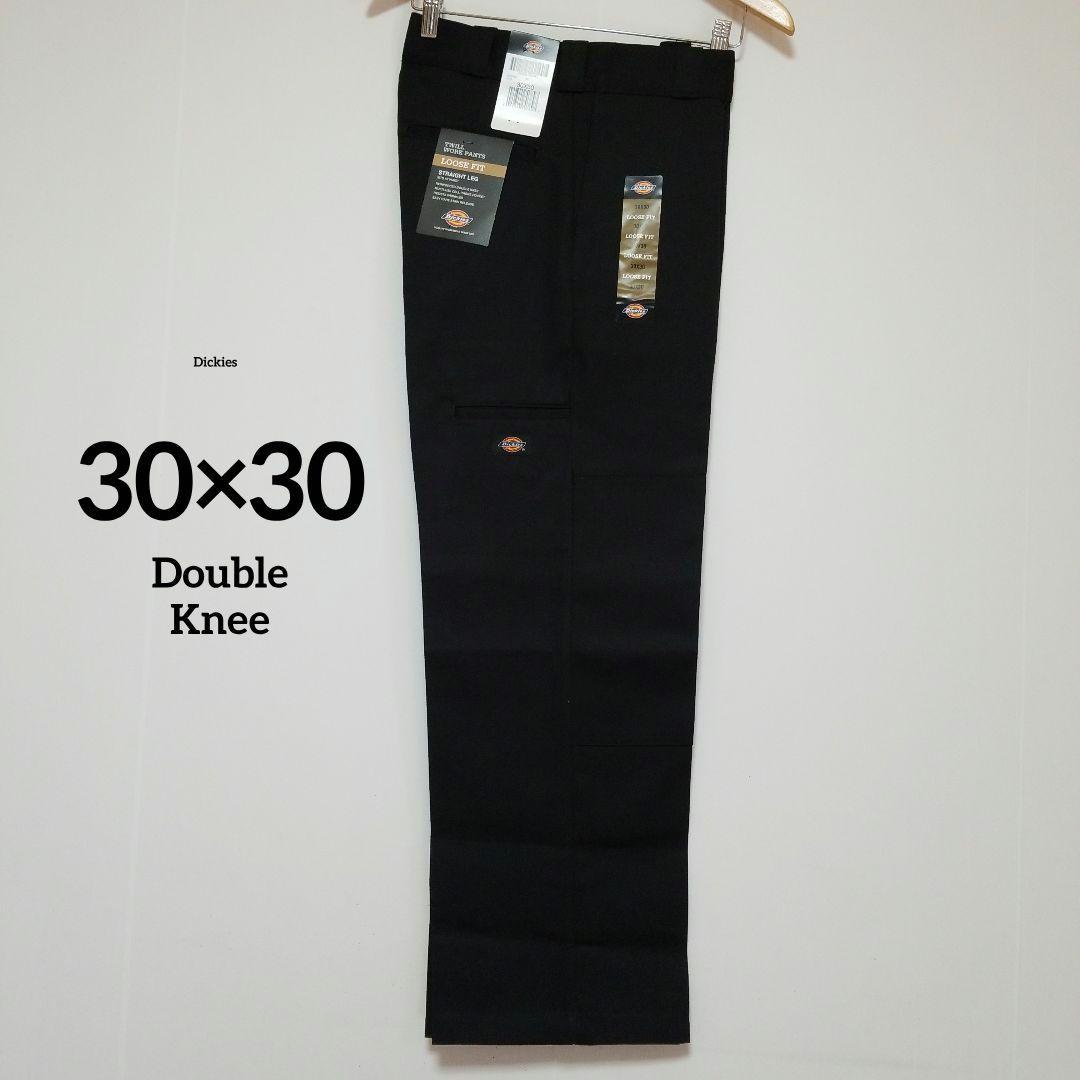 30×30【新品 未使用】ディッキーズ　ダブルニー　85283　BLACK