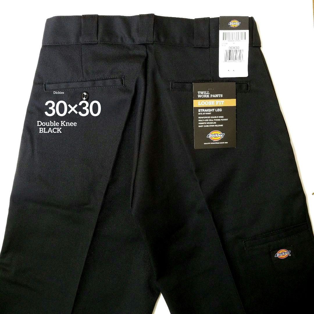 30×30【新品 未使用】ディッキーズ　ダブルニー　85283　BLACK