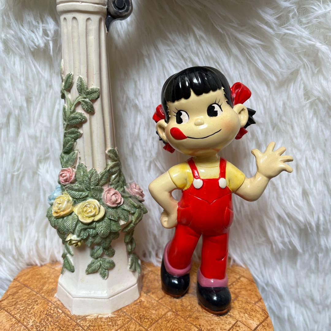 Pekoちゃん置時計 レトロ風仕上げ 街灯デザイン　美品