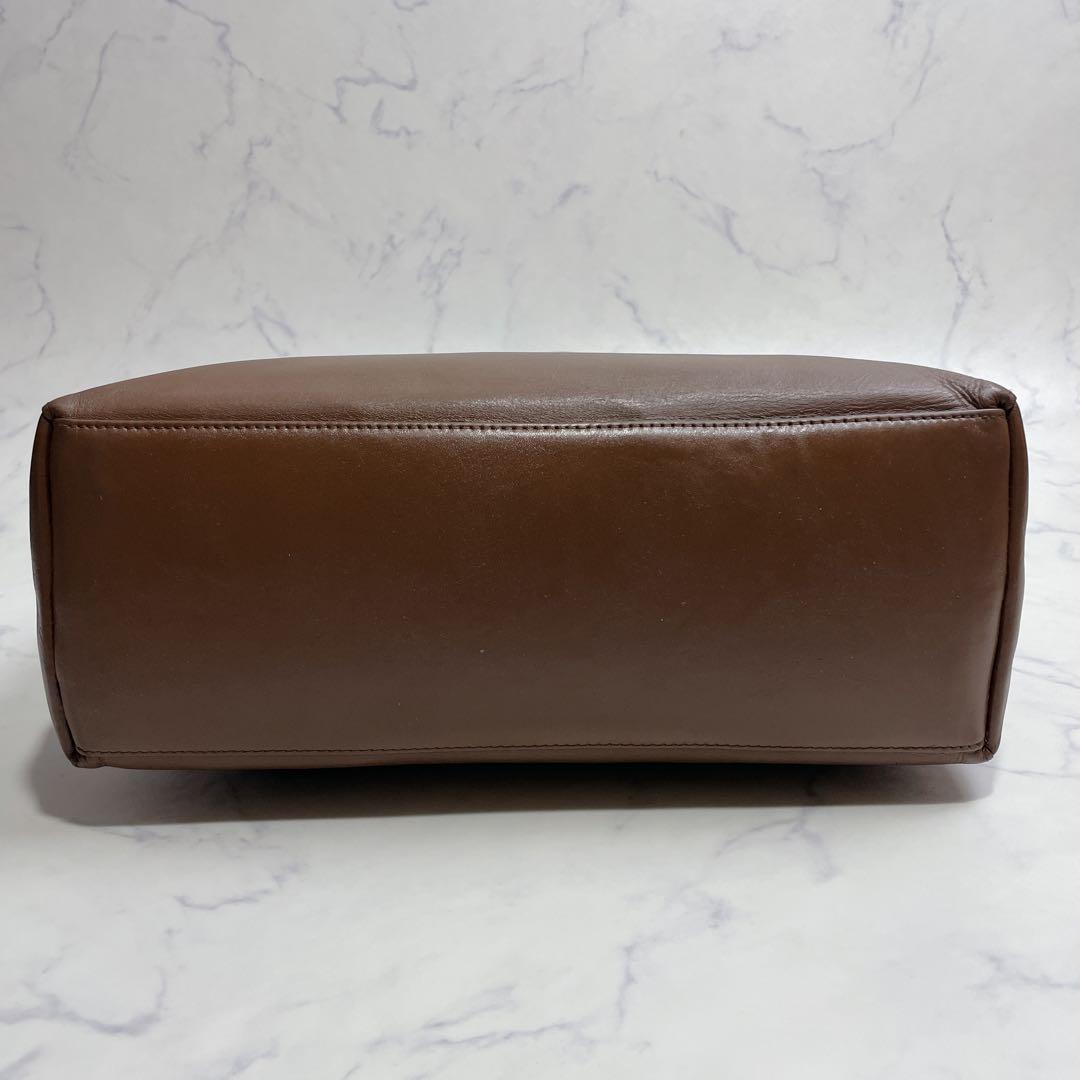 UNITED ARROWS トートバッグ ブラウン オールレザー ビジネス A4