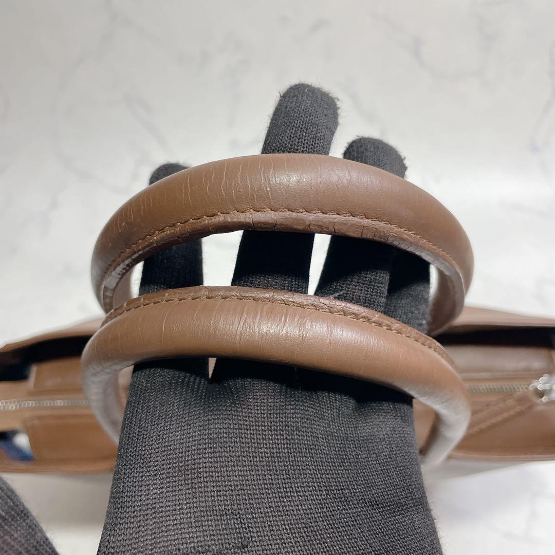 UNITED ARROWS トートバッグ ブラウン オールレザー ビジネス A4
