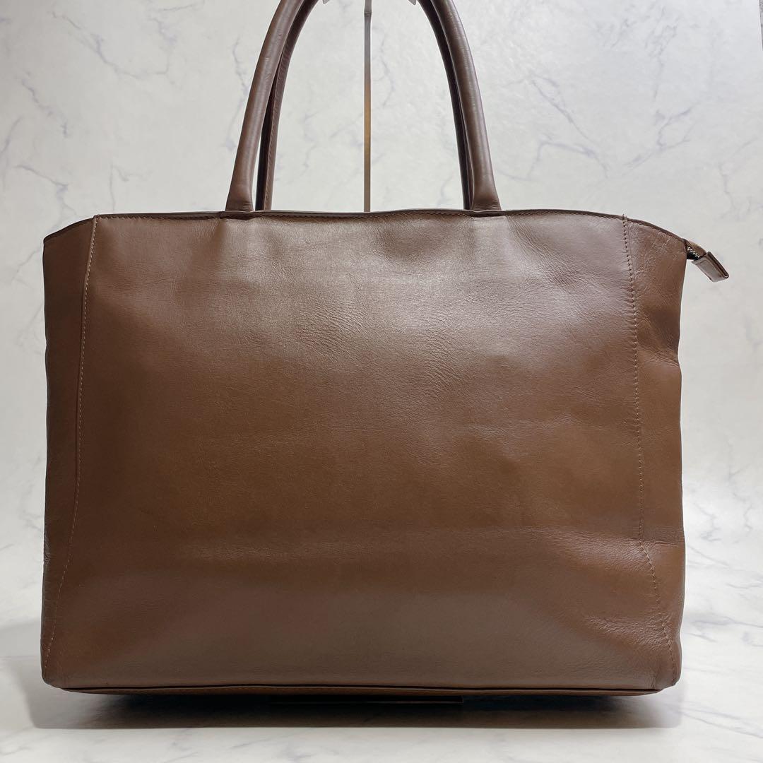 UNITED ARROWS トートバッグ ブラウン オールレザー ビジネス A4