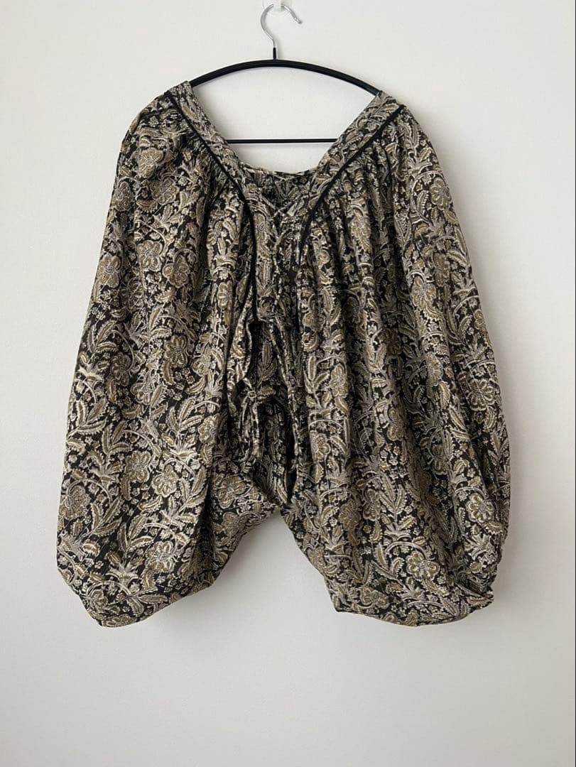 トップス INDIA PRINT TURN OVER BLOUSE