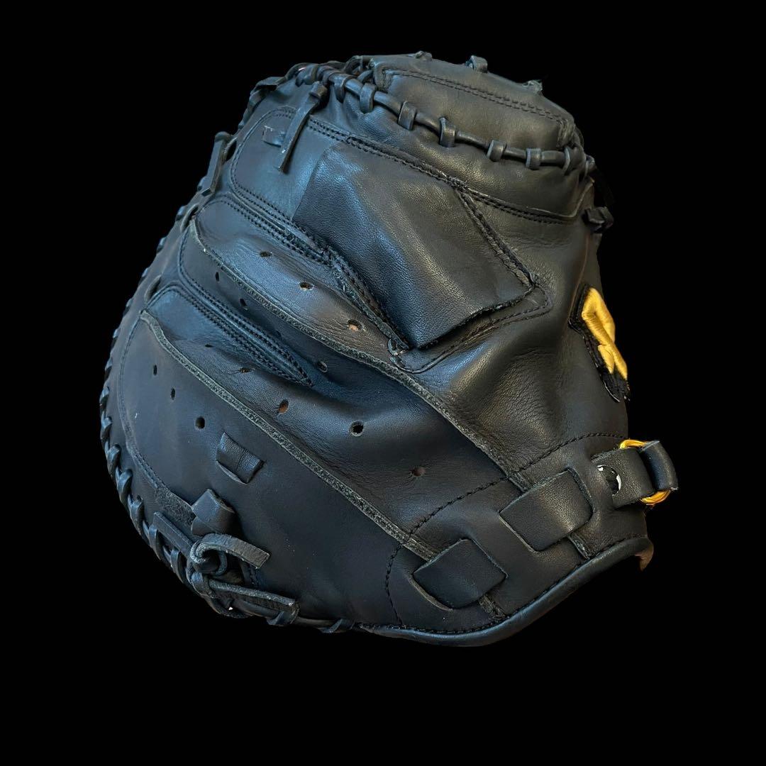 【美品】プロマーク 軟式 キャッチャーミット オールブラック PCM-4351