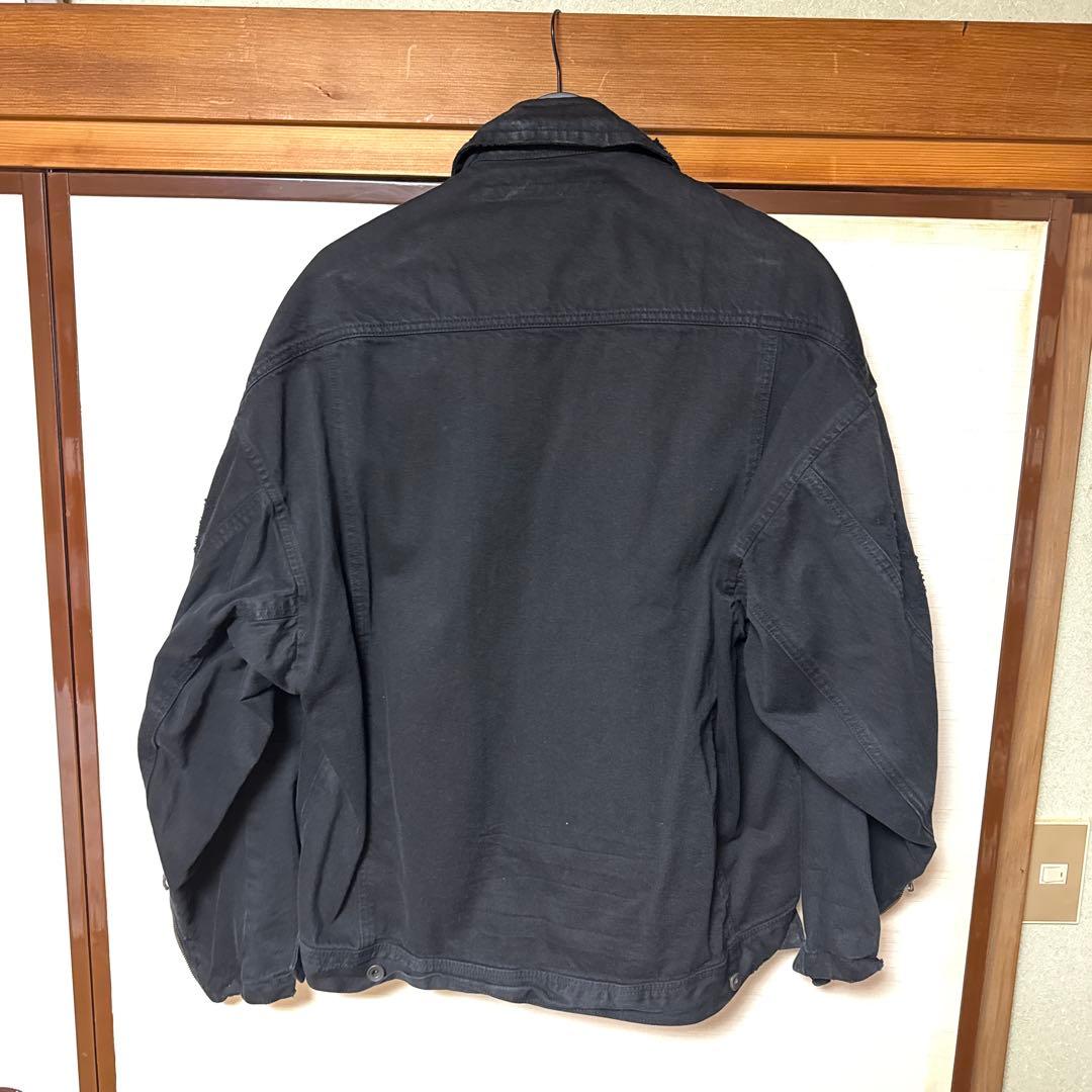 ジャケット・アウター JUILUS 22SS/DamagedBikerDenimJacket