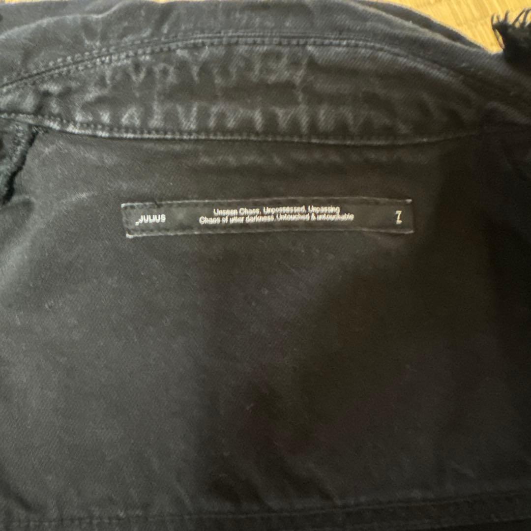 ジャケット・アウター JUILUS 22SS/DamagedBikerDenimJacket