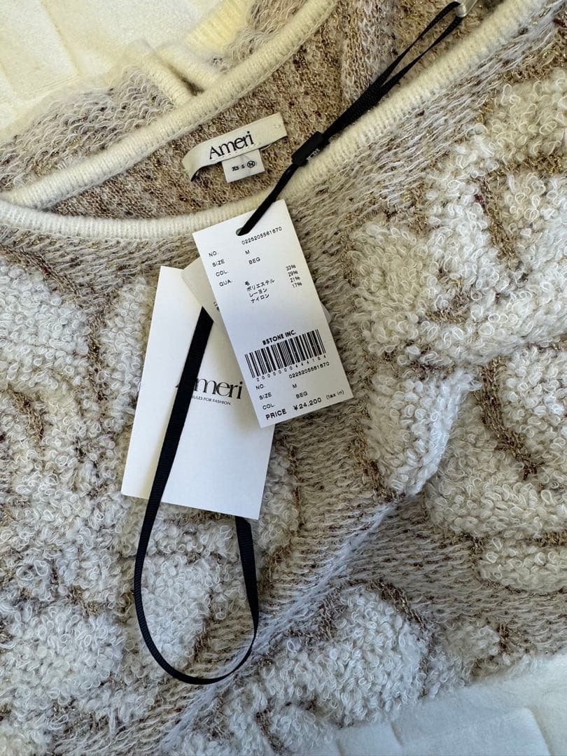 ワンピース LOOP BLOOM GLOW JACQUARD KNIT DRESS