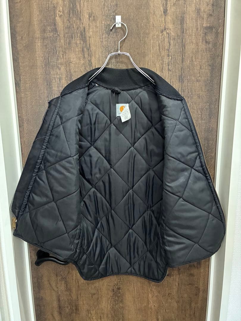 90s Carhartt VQ185 ダックベスト 黒 USA 腰ゴム Sサイズ