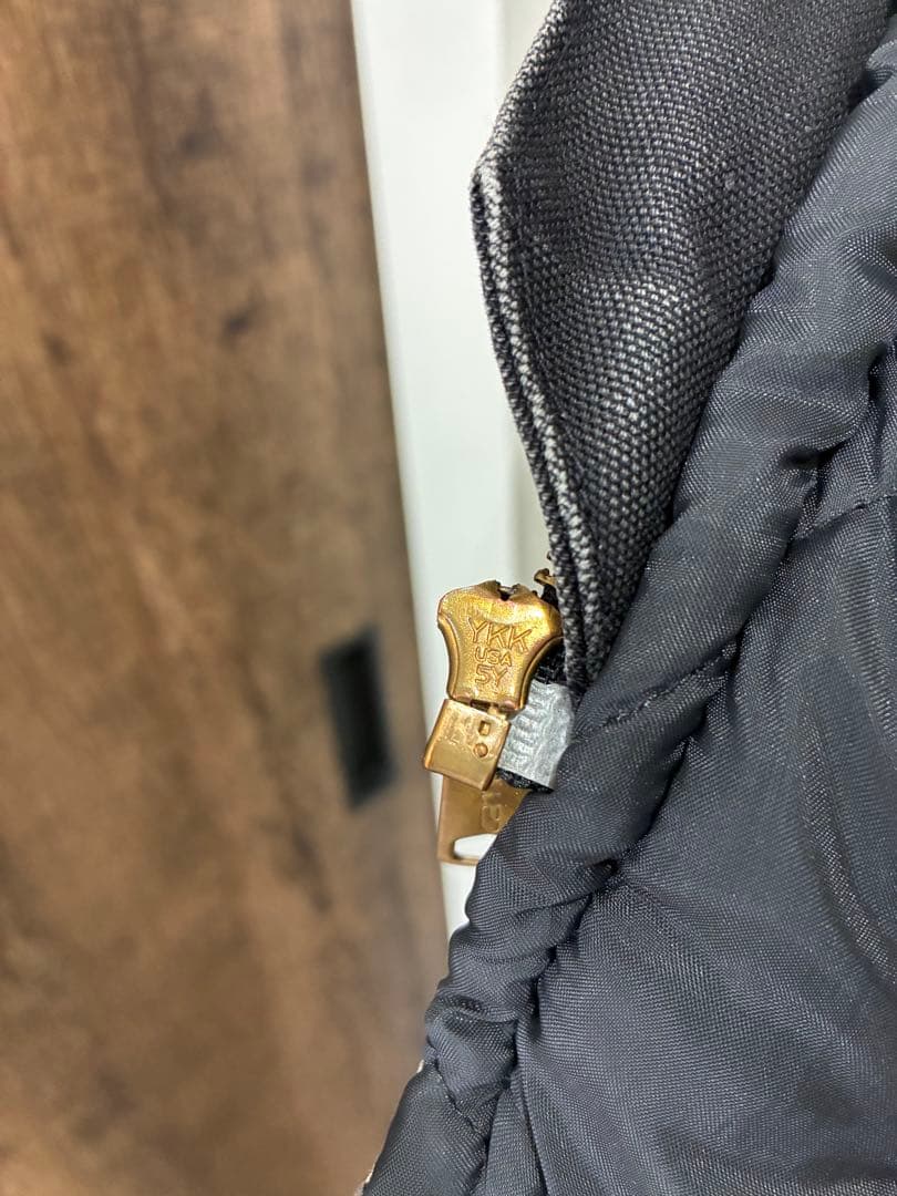 90s Carhartt VQ185 ダックベスト 黒 USA 腰ゴム Sサイズ