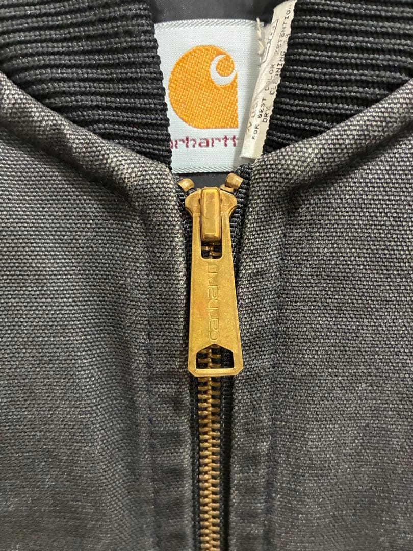 90s Carhartt VQ185 ダックベスト 黒 USA 腰ゴム Sサイズ