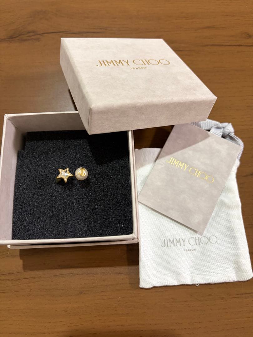 【値下げ可】JIMMYCHOOジミーチュウスターパールゴールドリングMサイズ指輪