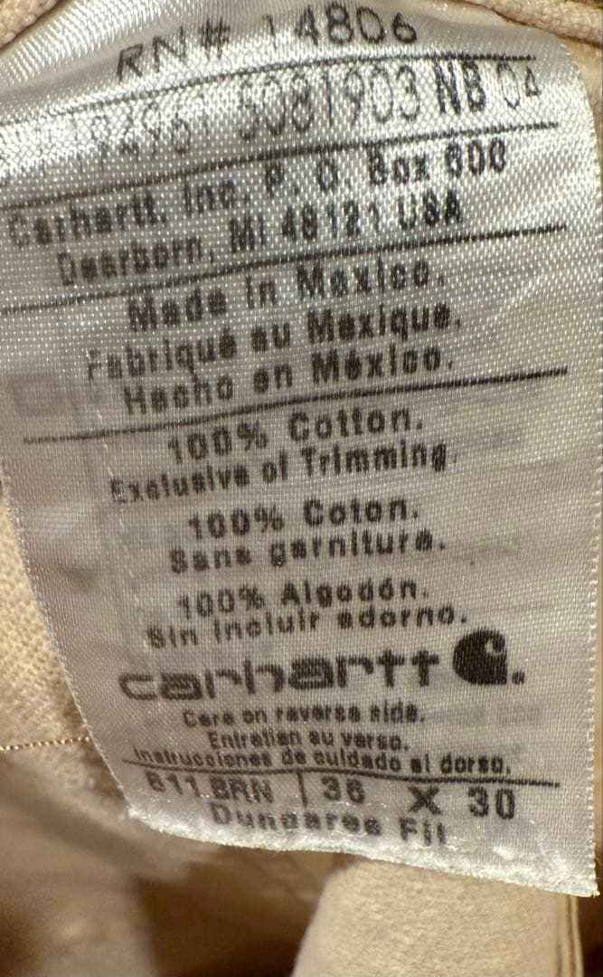 Carhartt ペインターワークパンツブリーチ 36x30