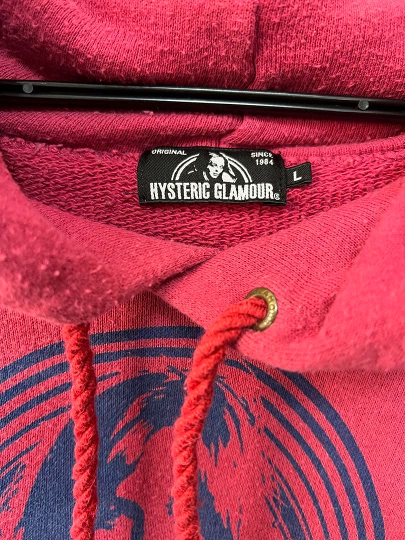 HYSTERIC GLAMOUR ピンク パーカー Lサイズ ヒスガール