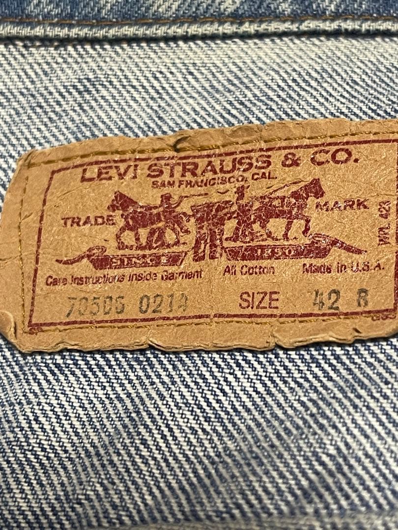 Levi's Gジャン 米国製70506-0214 サイズ42R 刻印725
