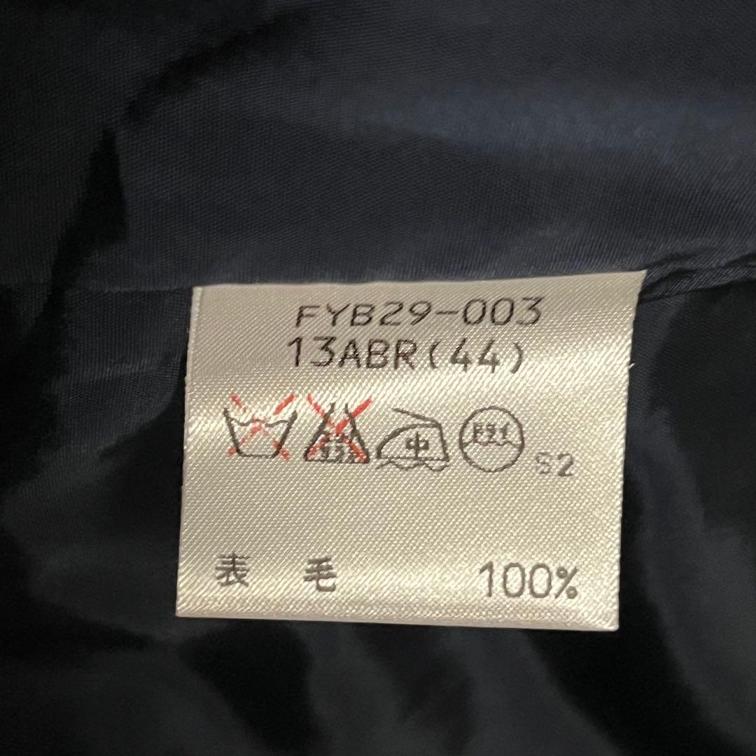 13サイズXL【Burberrys】ベスト ノバチェック 紺 金ボタン 毛ウール