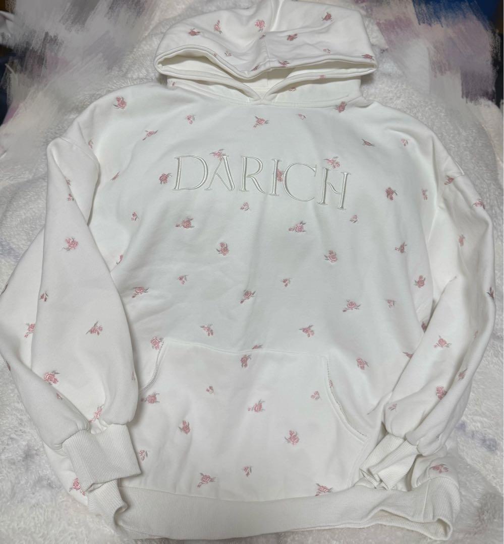 Darich ダーリッチ フラワーエンブロイダリービッグフーディ