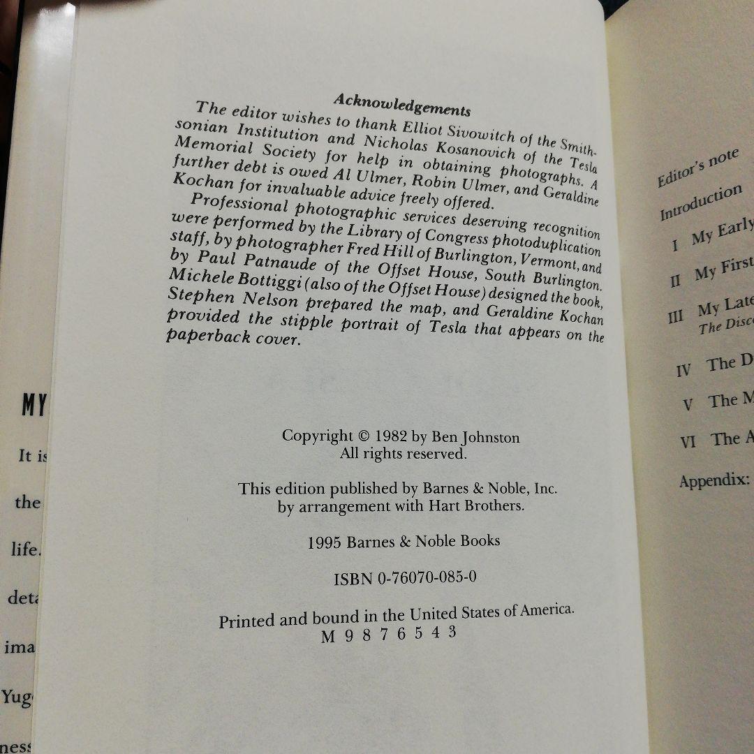 洋書 My Inventions by Nikola Tesla