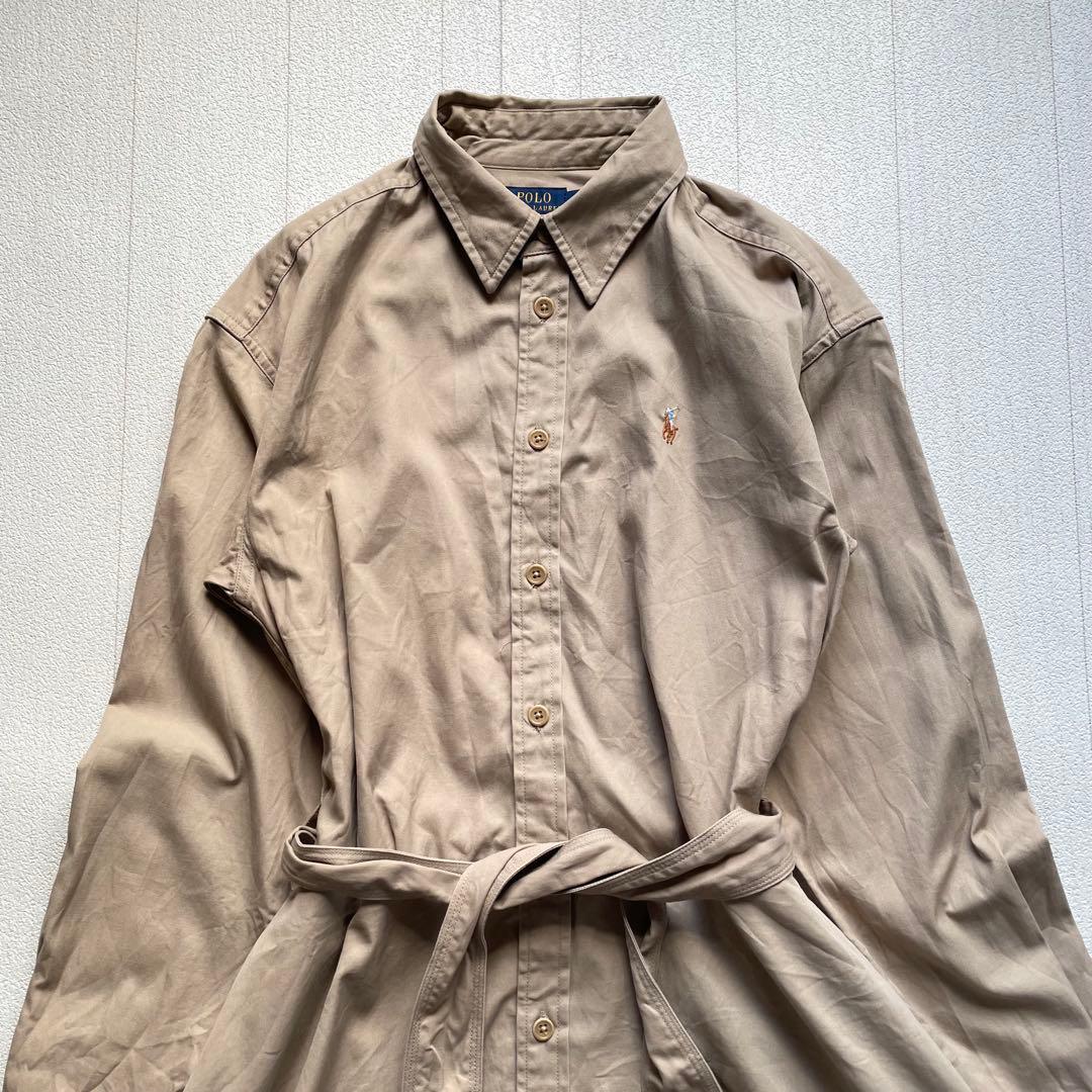 POLO RALPH LAUREN ポニー刺繍ベルト付シャツワンピース　6