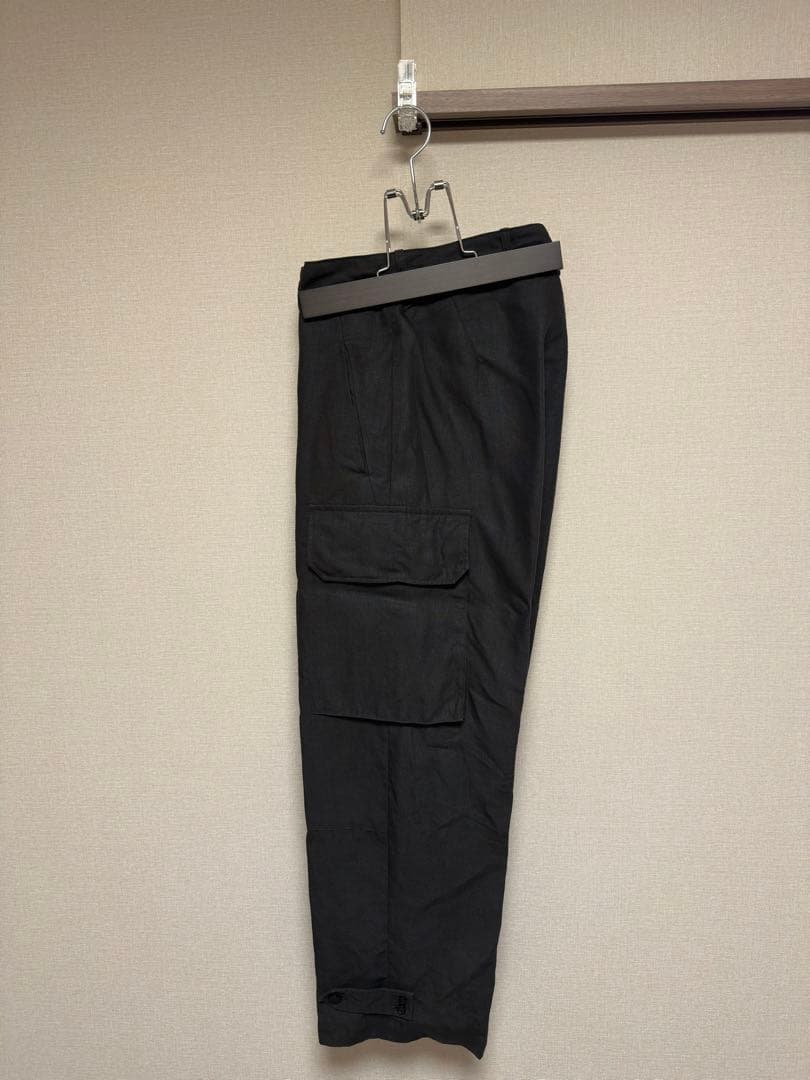 パンツ Rosenfort charcoal gray flamines linen