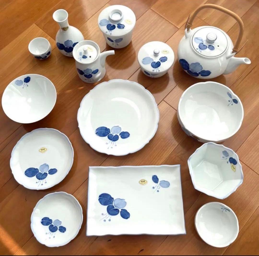 新品　有田焼　七郎右衛門　和食器　14種類　5客セット（全59個）
