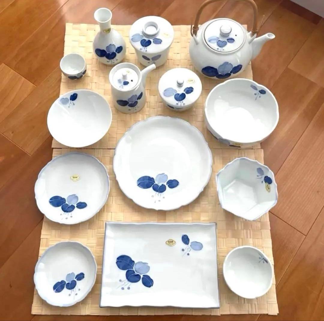 新品　有田焼　七郎右衛門　和食器　14種類　5客セット（全59個）