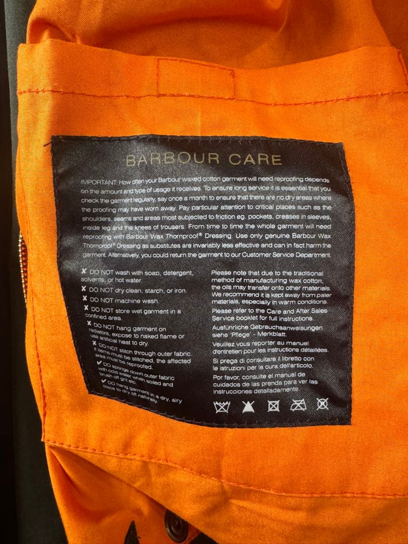 Barbour SL BORDER 40 3ワラント U ワックスドコート