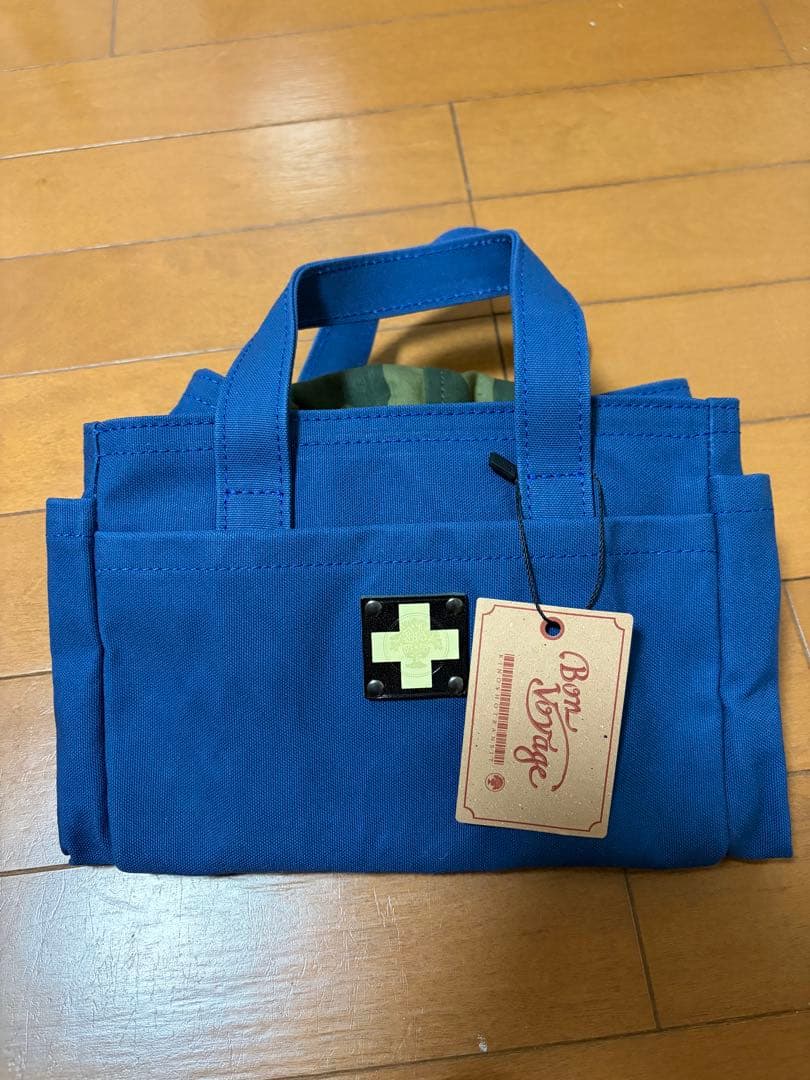 木の庄帆布 ゴルフトートバッグ キャンバス マリンブルー／ブラック　迷彩