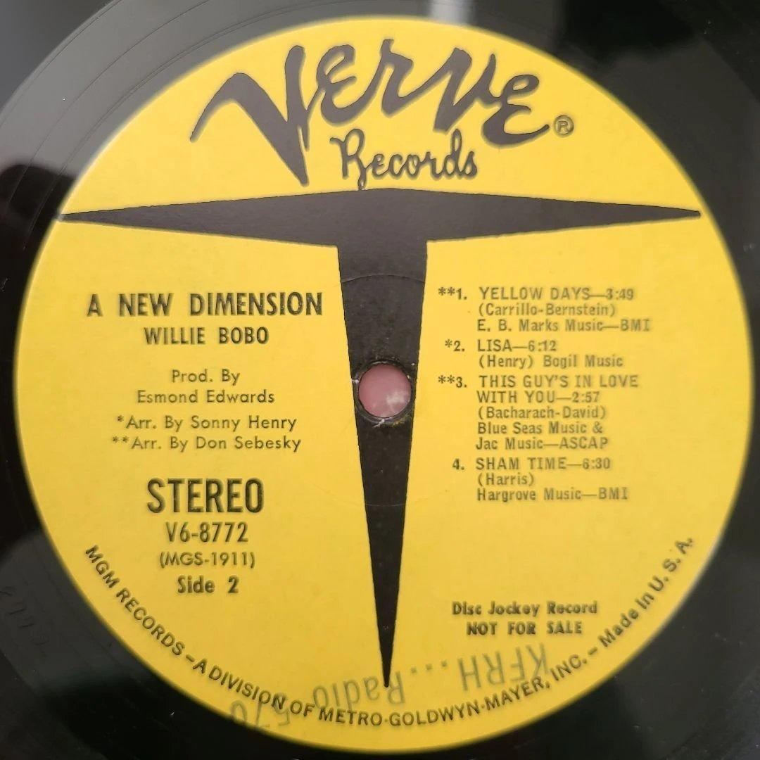 ★初回プレスプロモ黄色ラベル・ＵＳオリジナル盤★ WILLIE BOBO