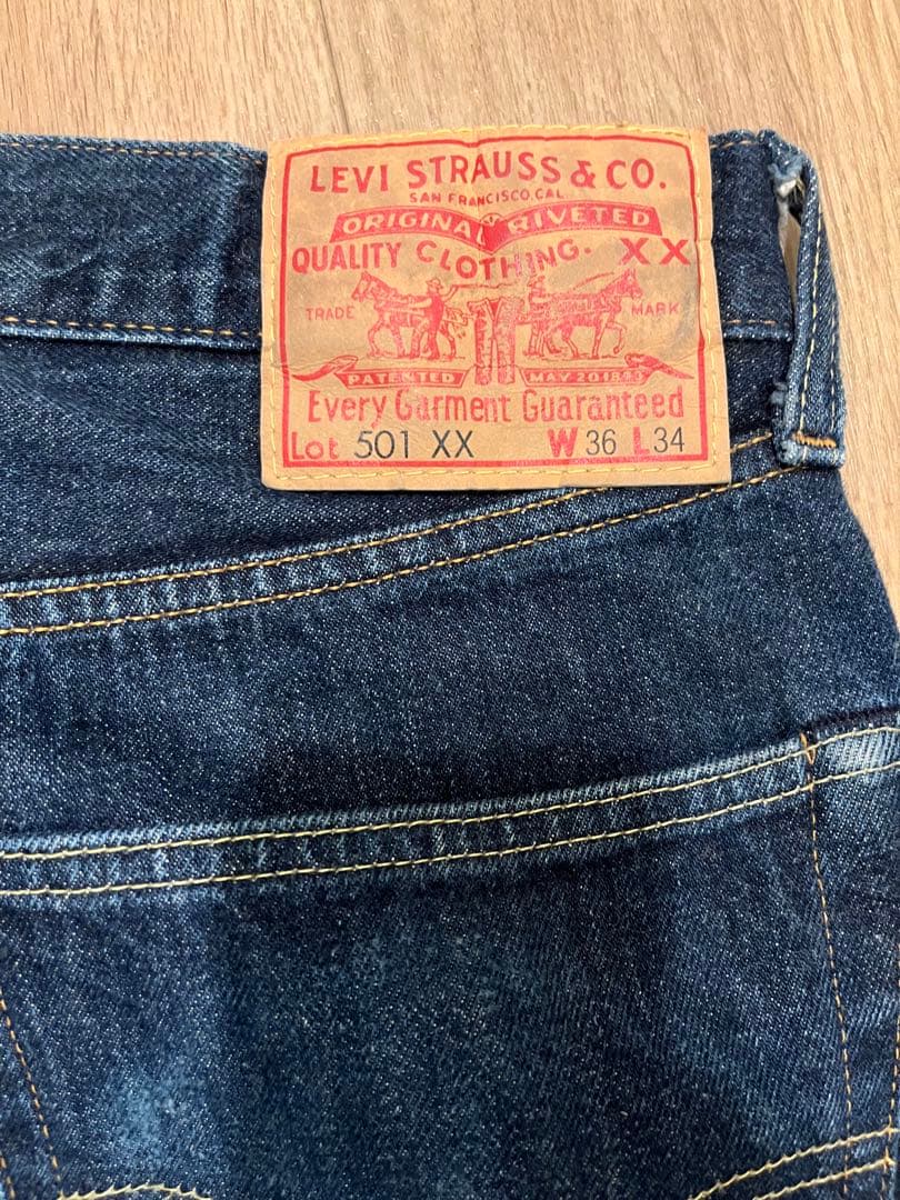 Levi's 501 XX ダークブルー ストレートデニム W36 L34