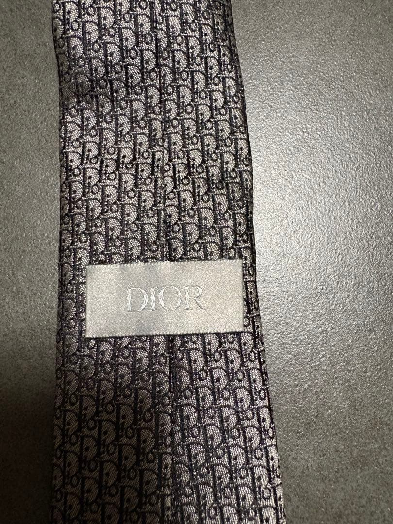 DIOR ネクタイ シルク グレー