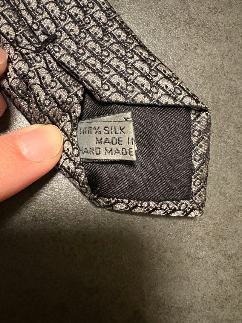DIOR ネクタイ シルク グレー