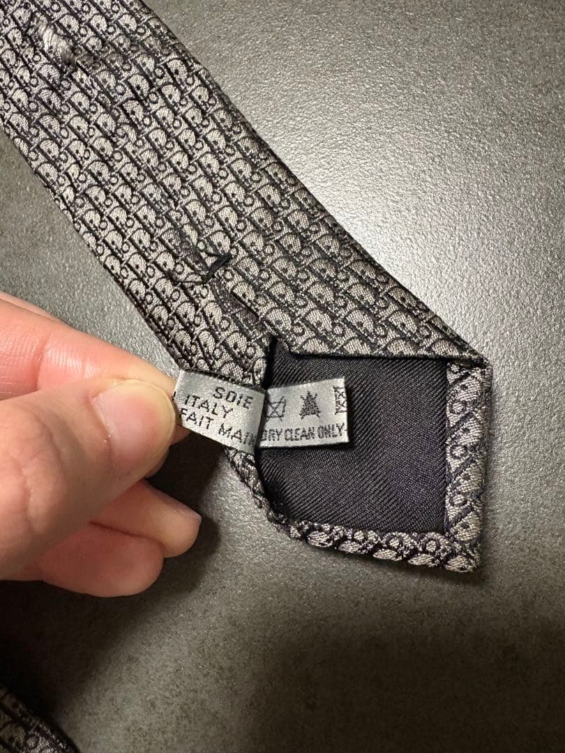 DIOR ネクタイ シルク グレー
