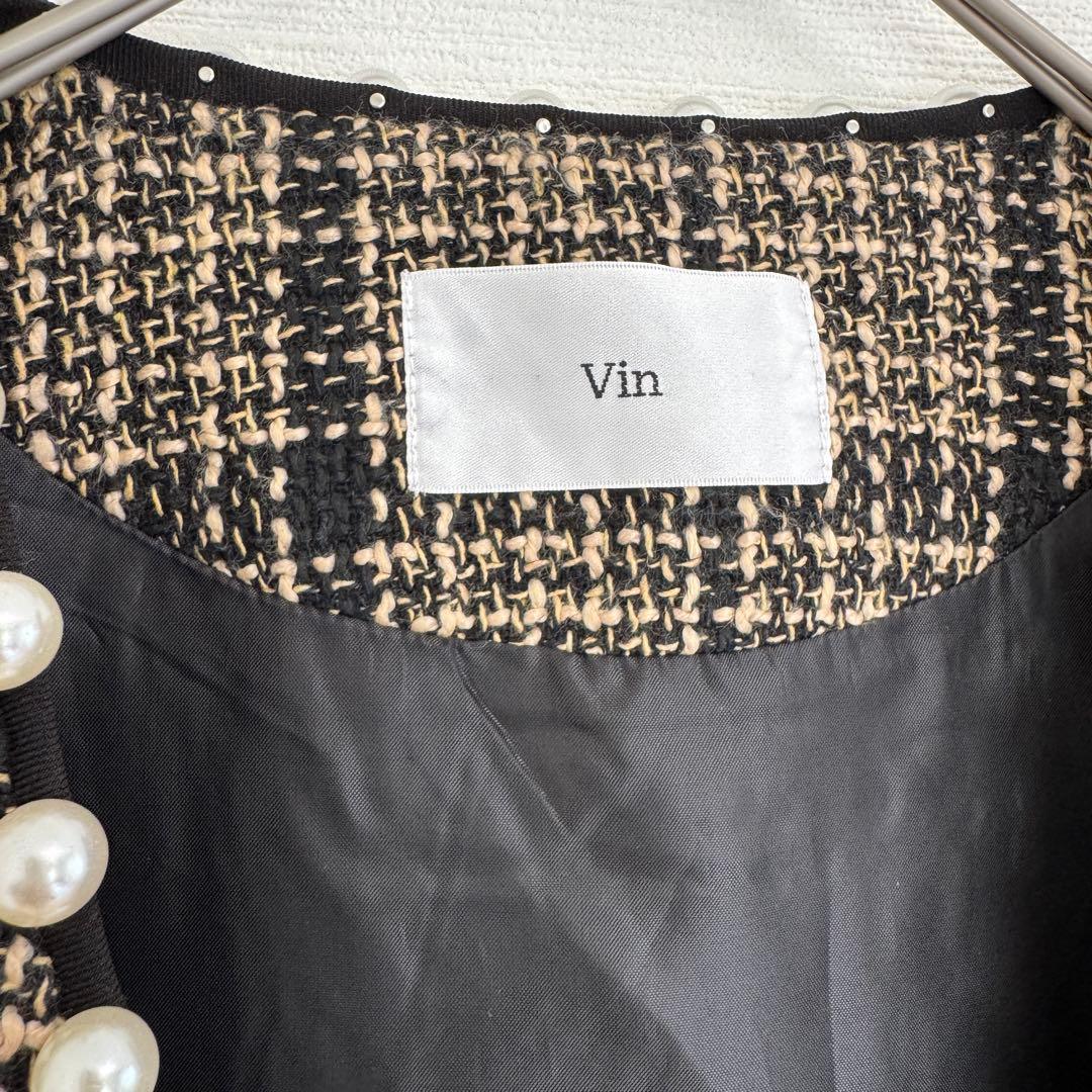 Vin✨パール ジレ ベスト ファー ツイード ベスト