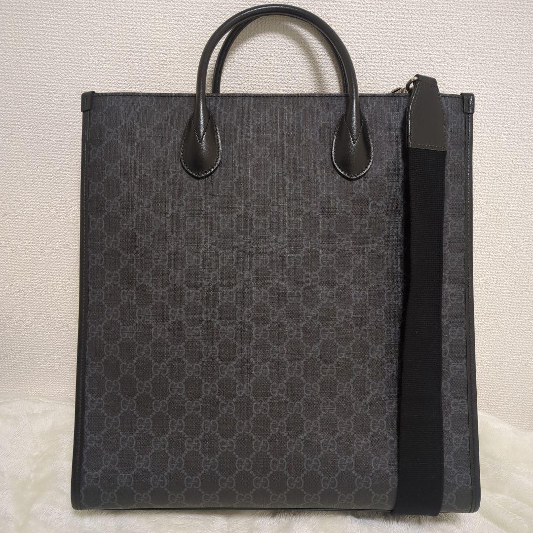 GUCCI ブラック インターロッキングG トートバッグ 2way