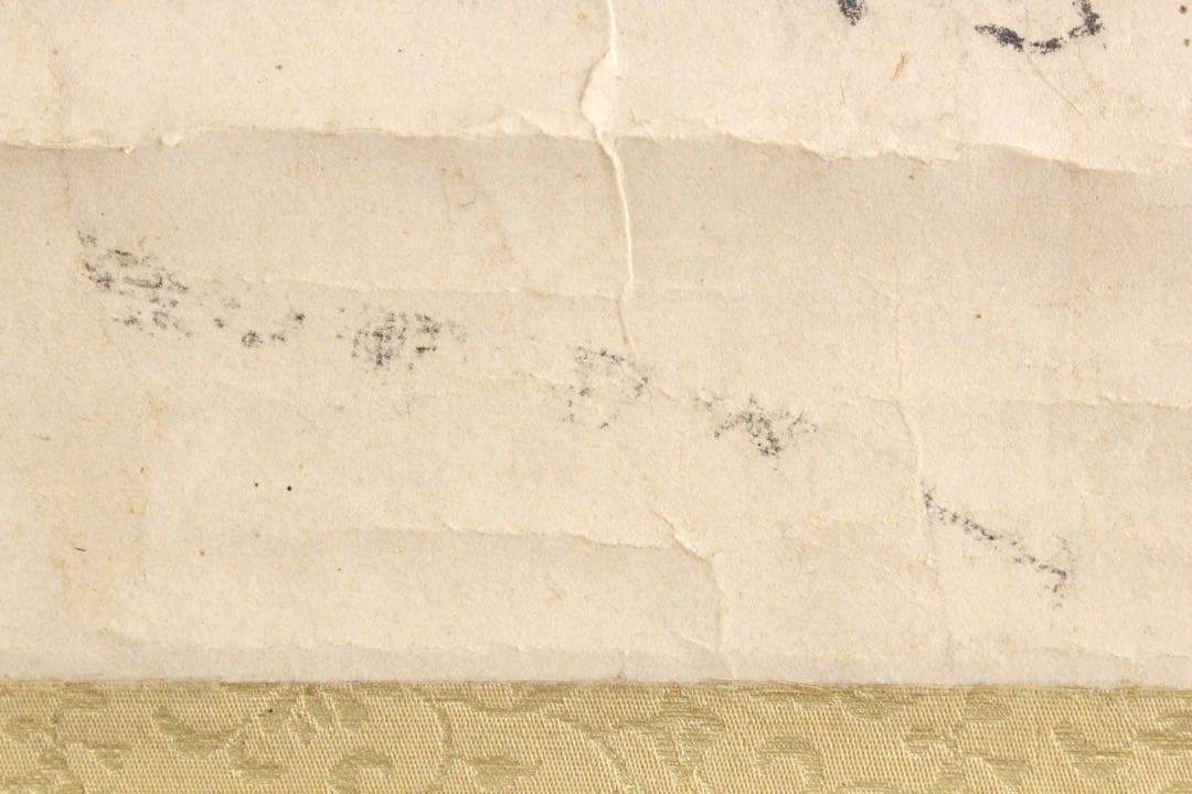 No5220掛軸　作者不明　水墨狐図　紙本　日本画　古画　絵画　古美術　送料無料