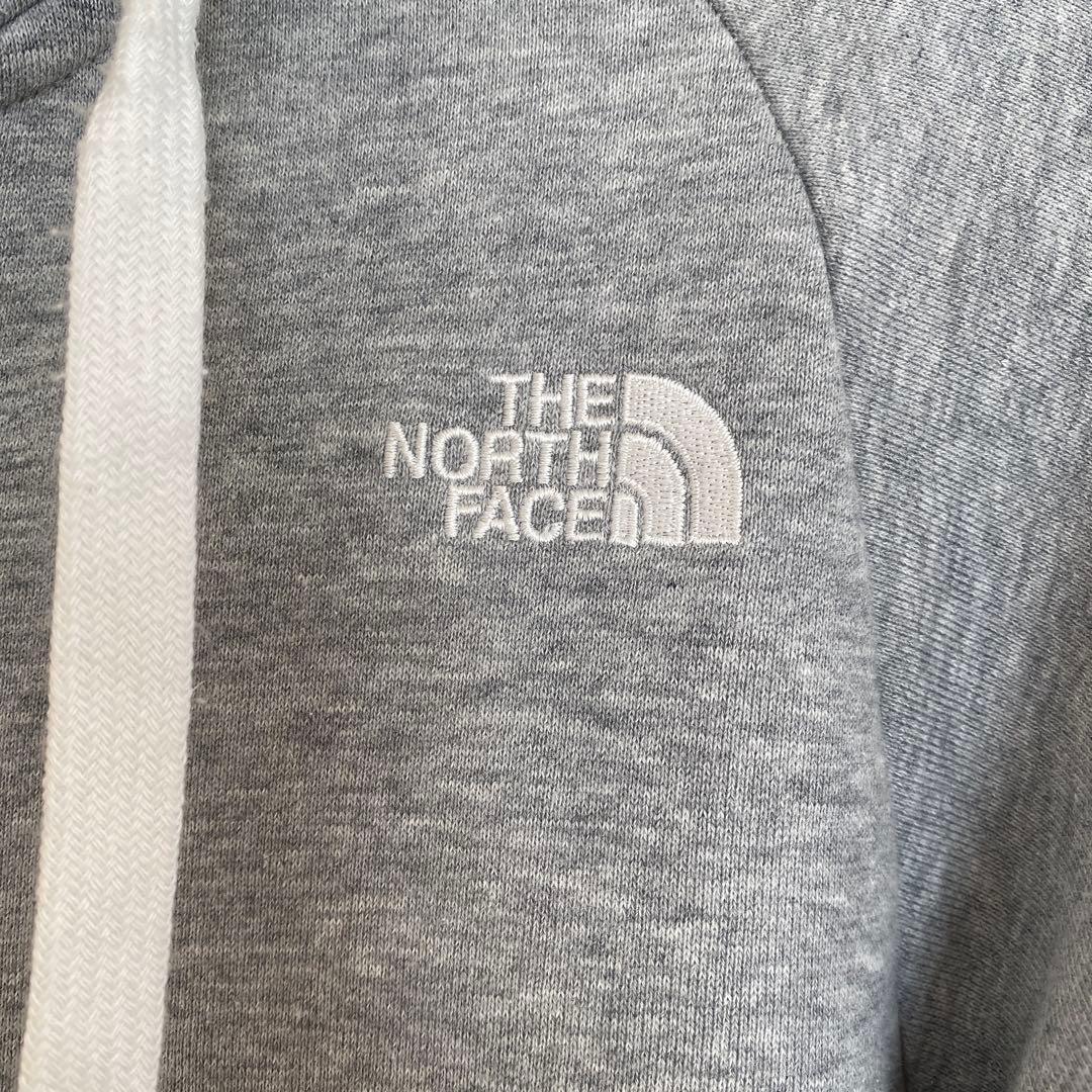 THE NORTH FACE ジップアップパーカー フードロゴ　Ｌ　グレー