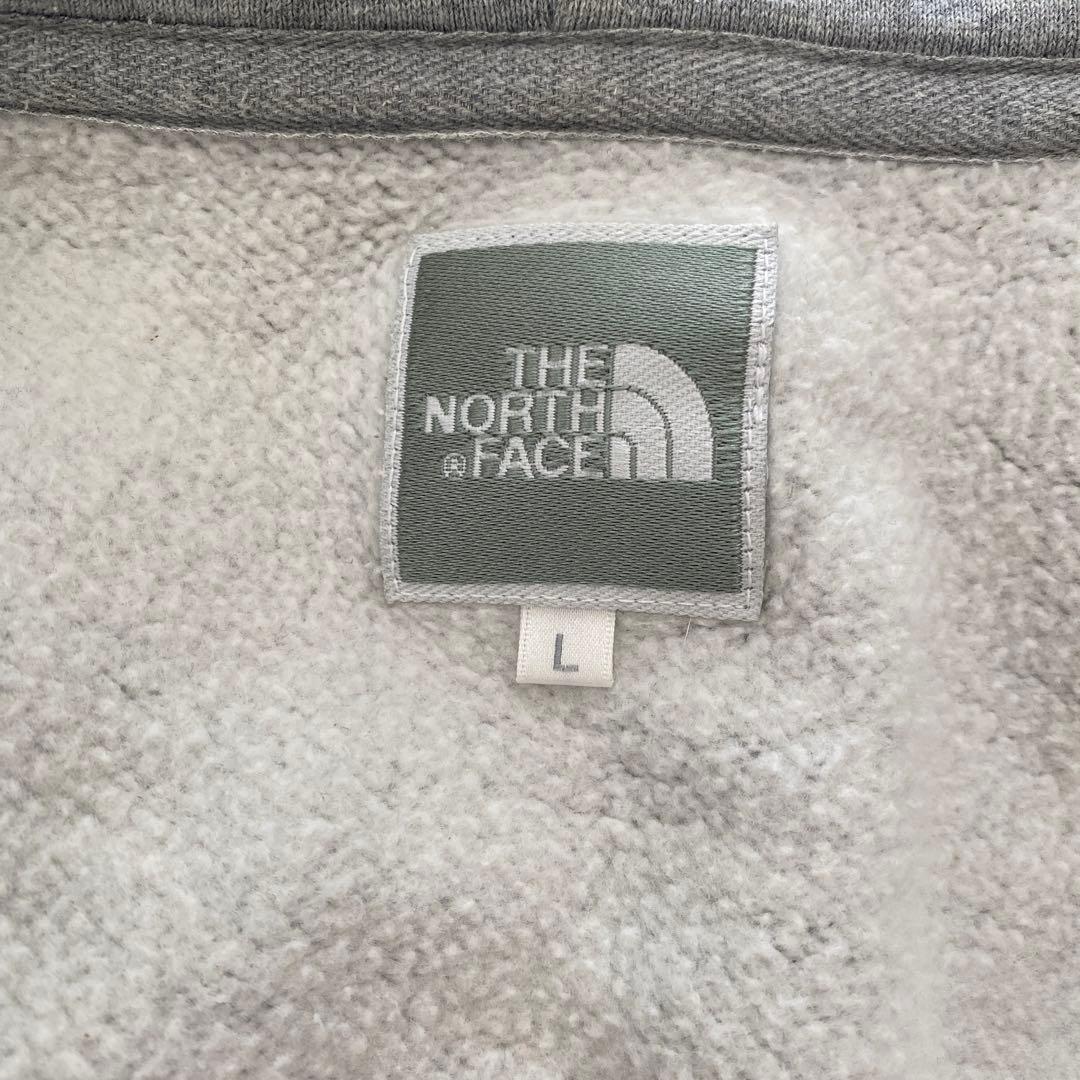THE NORTH FACE ジップアップパーカー フードロゴ　Ｌ　グレー