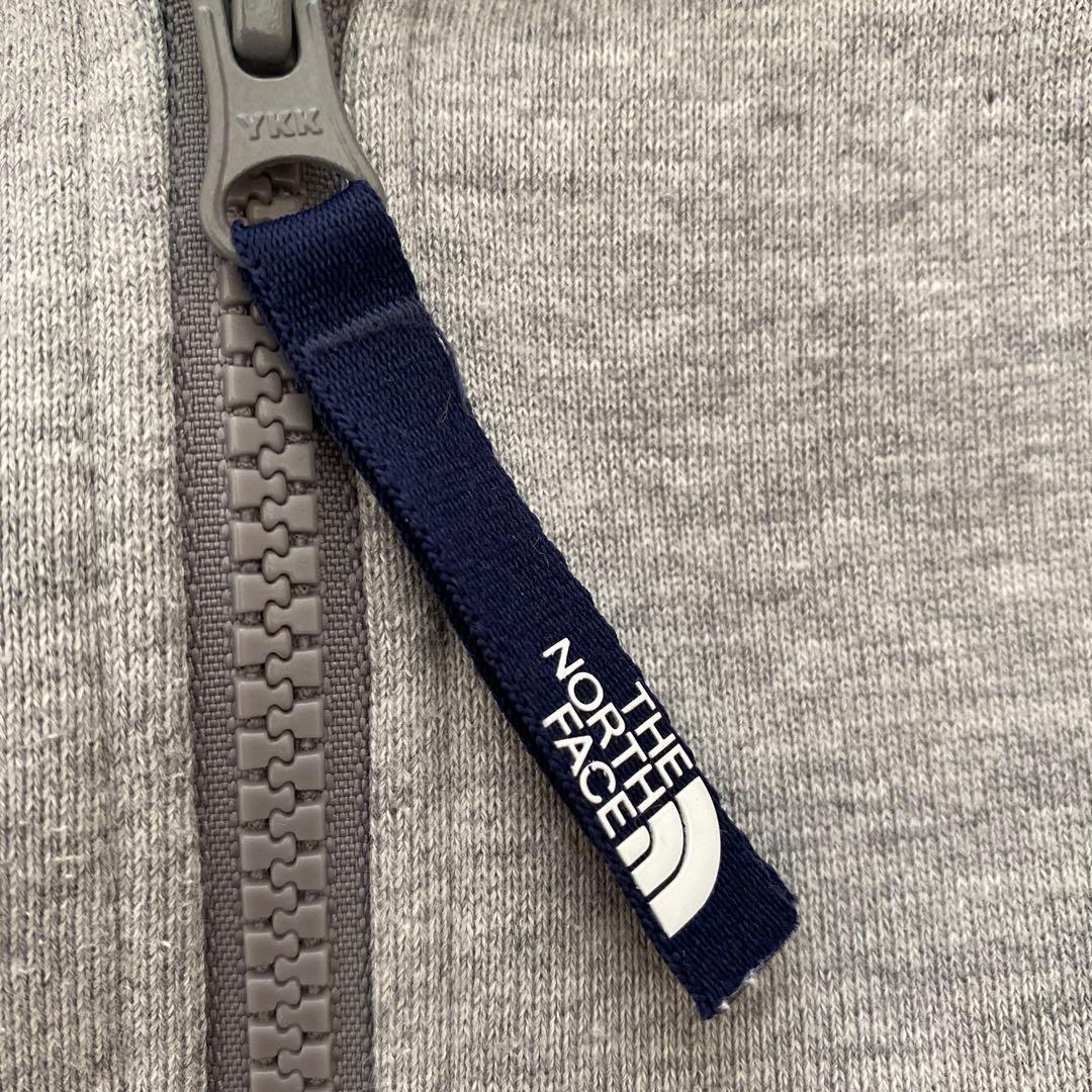 THE NORTH FACE ジップアップパーカー フードロゴ　Ｌ　グレー