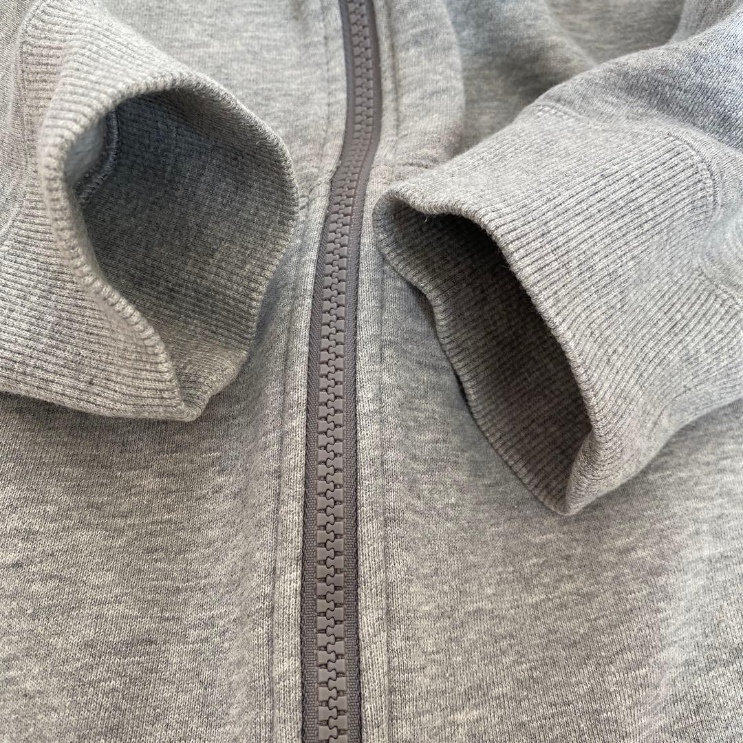 THE NORTH FACE ジップアップパーカー フードロゴ　Ｌ　グレー