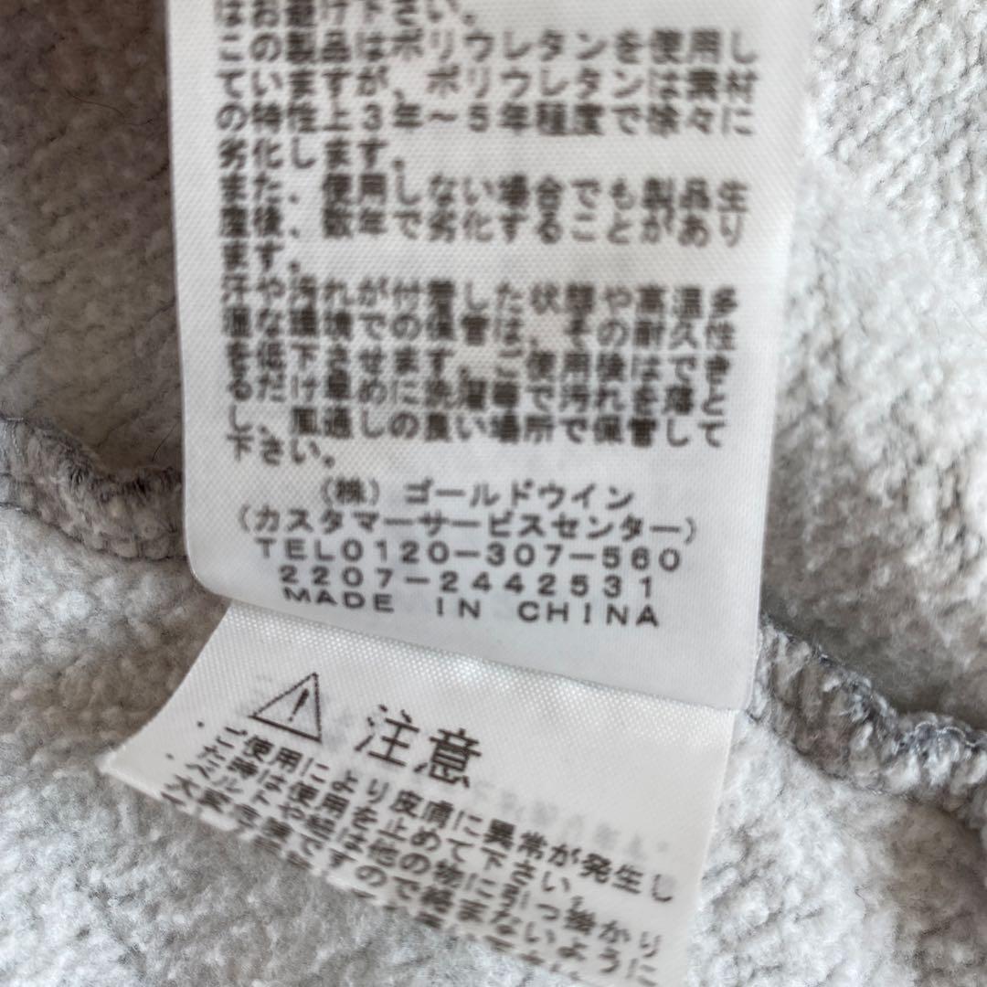 THE NORTH FACE ジップアップパーカー フードロゴ　Ｌ　グレー